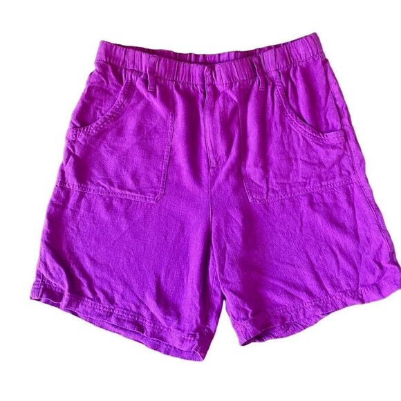 Soft Surroundings Pants - Soft surroundings pink linen blend shorts size m